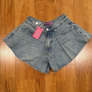 Edikted Blue Denim Jean Shorts - XS